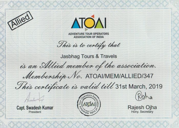 atoai certified tour and travel operator